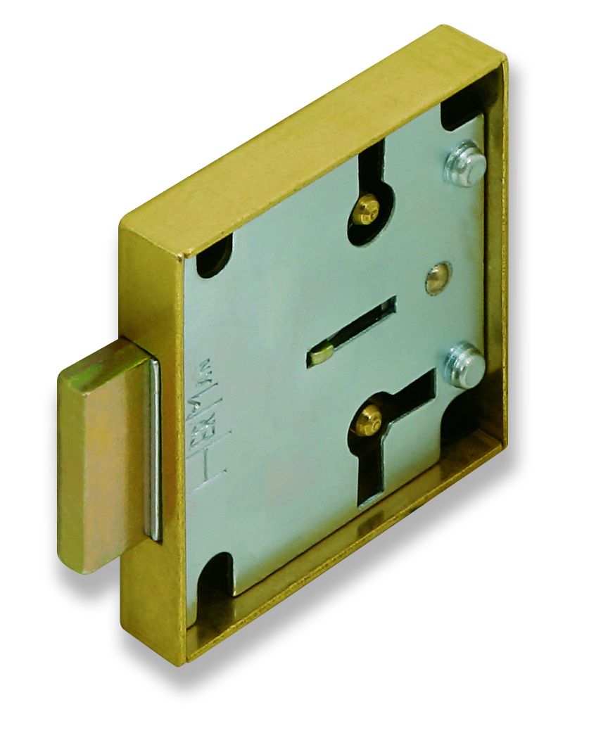 1307 Cerradura de Sobreponer Urko Acabado Latón